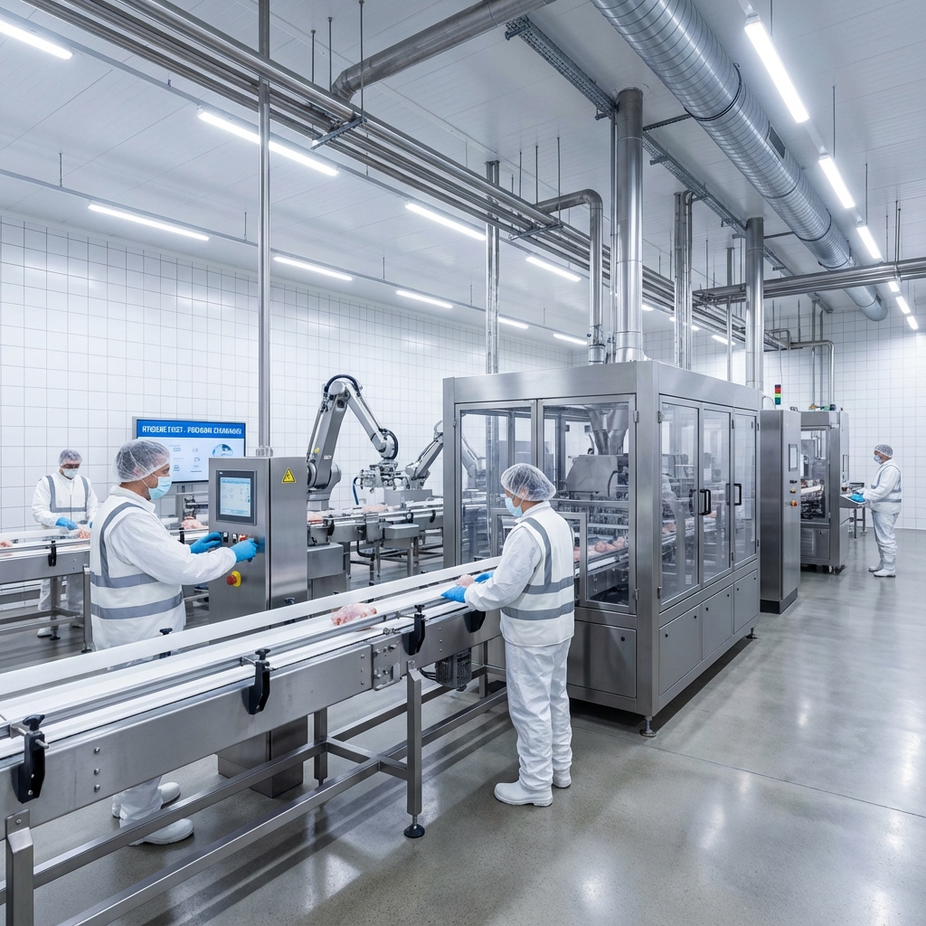 Falcon Trading modern halal slaughterhouse facility